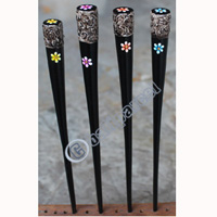 Wooden Handpainted Hair Ornament 