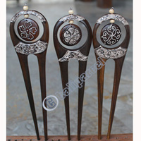 Wooden Handpainted Hair Ornament 