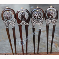 Wooden Handpainted Hair Ornament 