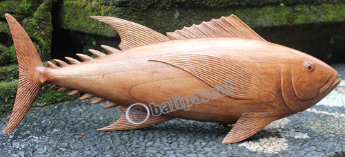 Wooden Fish, Hand Carved From Suar Wood
