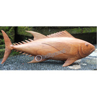 Wooden Fish, Hand Carved From Suar Wood