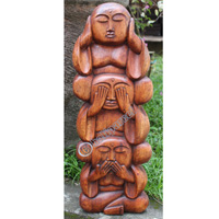 Wooden Figure, Hanndcrafted From Suar Wood