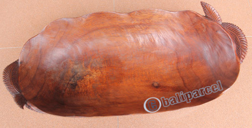 Wooden Bowl With 2 Palms, Handcrafted FromSuar Wood