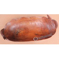 Wooden Bowl With 2 Palms, Handcrafted FromSuar Wood