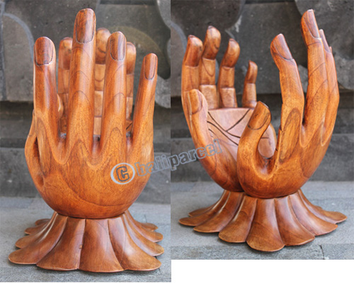 Wooden Hand, Handcrafted From Hibiscus Wood