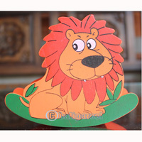 Wooden Lion Coin Box, Hand Carved From Albesia Wood