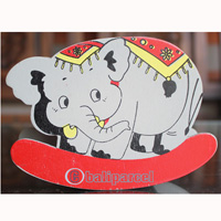 Wooden Elephant Coin Box, Hand Carved From Albesia Wood