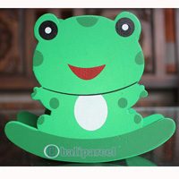 Wooden Frog Coin Box, Hand Carved From Albesia Wood