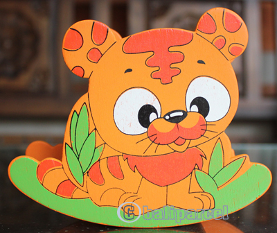 Wooden Cat Coin Box, Hand Carved From Albesia Wood