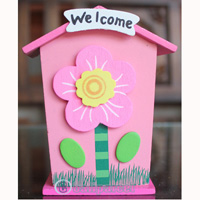 Wooden House Coin Box, Hand Carved From Albesia Wood
