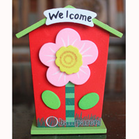 Wooden House Coin Box, Hand Carved From Albesia Wood