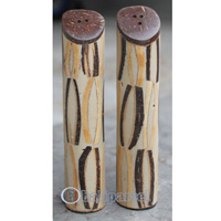 Salt And Pepper Shaker, Handmade From Resin Inlaid With Coconut Shell