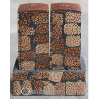 Salt And Pepper Shaker, Handmade From Resin Inlaid With Coconut Wood