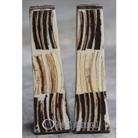 Salt And Pepper Shaker, Handmade From Resin Inlaid With Coconut Shell