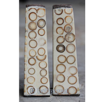 Salt And Pepper Shaker, Handmade From Resin Inlaid With Bamboo
