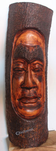 Wooden Abstract Mask Hand Carved From Jempinis Wood