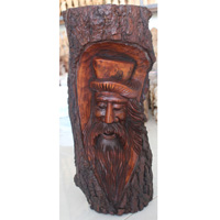 Wooden Abstract Stool Hand Carved From Jempinis Wood