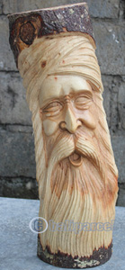 Wooden Abstract Mask Hand Carved From Jempinis Wood