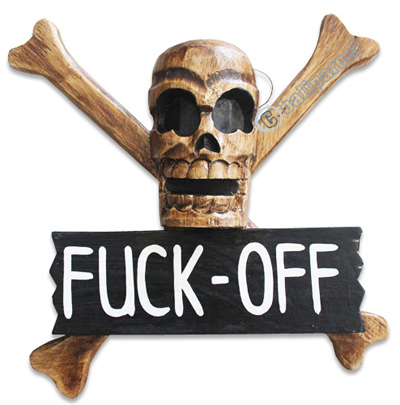 Pirate Skull, Handmade From Albesia Wood