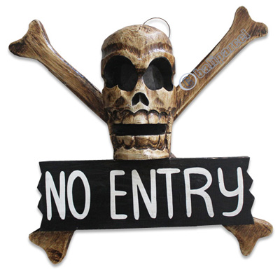 Pirate Skull, Handmade From Albesia Wood