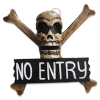 Pirate Skull, Handmade From Albesia Wood