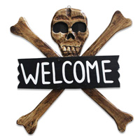 Pirate Skull, Handmade From Albesia Wood