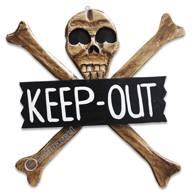 Pirate Skull, Handmade From Albesia Wood