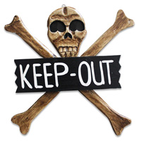 Pirate Skull, Handmade From Albesia Wood