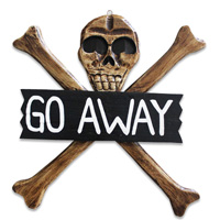 Pirate Skull, Handmade From Albesia Wood