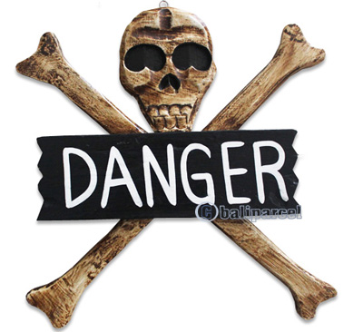 Pirate Skull, Handmade From Albesia Wood