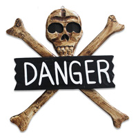 Pirate Skull, Handmade From Albesia Wood