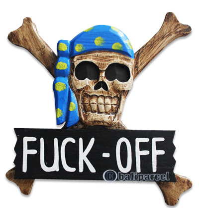 Pirate Skull, Handmade From Albesia Wood
