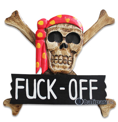 Pirate Skull, Handmade From Albesia Wood