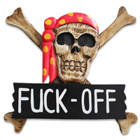 Pirate Skull, Handmade From Albesia Wood