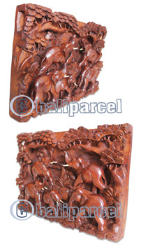 Wooden Wallhanging,Elephant Made From Suar Wood