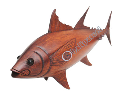 Wooden Fish, Hand Carved From Suar Wood