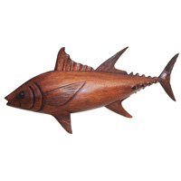 Wooden Fish, Hand Carved From Suar Wood