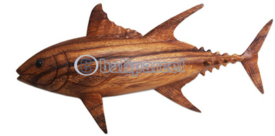 Wooden Fish, Hand Carved From Suar Wood