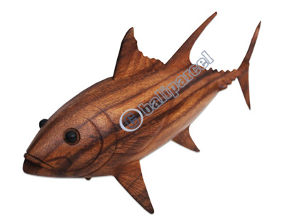 Wooden Fish, Hand Carved From Suar Wood