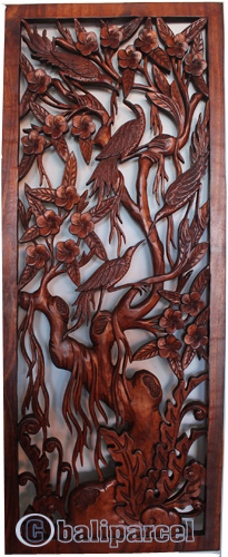 Wooden Wallhanging, Cambodia Made From Suar Wood