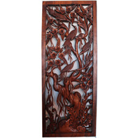 Wooden Wallhanging, Cambodia Made From Suar Wood