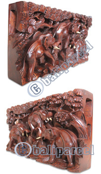 Wooden Wallhanging,Elephant Made From Suar Wood