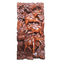 Wooden Wallhanging,Elephant Made From Suar Wood