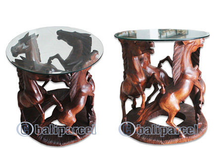 Wooden Horse Head, Hand Carved From Suar Wood (included Glass)