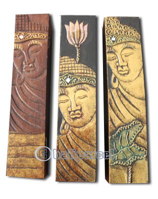 Wooden Box With Painted, Hand Carved From Albesia Wood