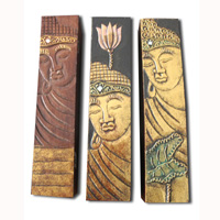 Wooden Box With Painted, Hand Carved From Albesia Wood