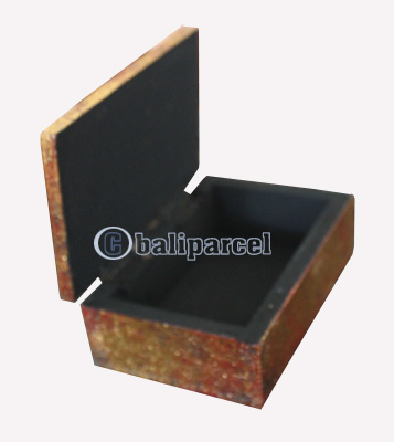 Wooden Box With Painted, Hand Carved From Albesia Wood