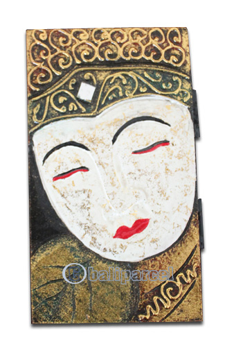 Wooden Box With Painted, Hand Carved From Albesia Wood