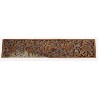 Wooden Wallhanging, Handcarved From Magnolia Wood With Natural Polish