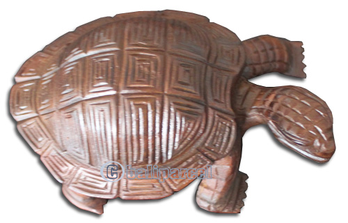 Wooden Turtle, Hand Carved From Sono Wood 